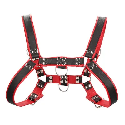 Ouch Chest Bonded Leather Bulldog Harness