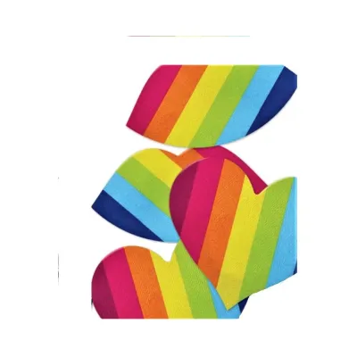 Nipplicious Rainbow Nipple Pasties 2 pack Hearts Lips Shape