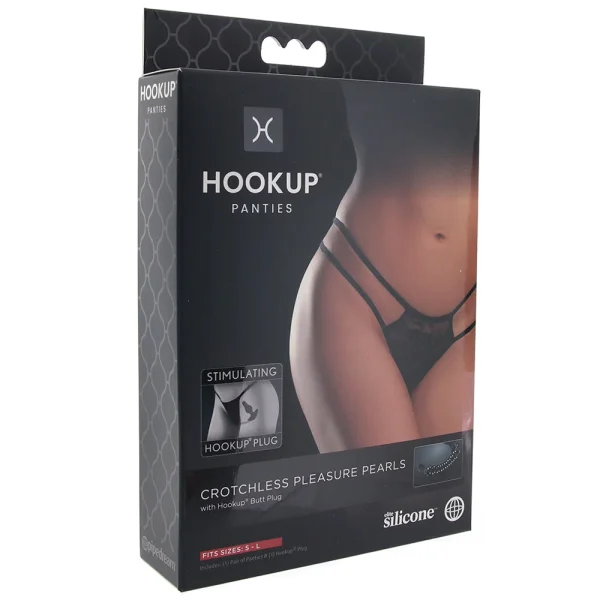 Pipedream Products Hookup Panties Crotchless Pleasure Pearls