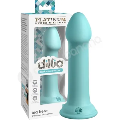 Dillio Platinum Big Hero 6 Teal Silicone Dildo With Suction Cup Body Dock Compatible Base