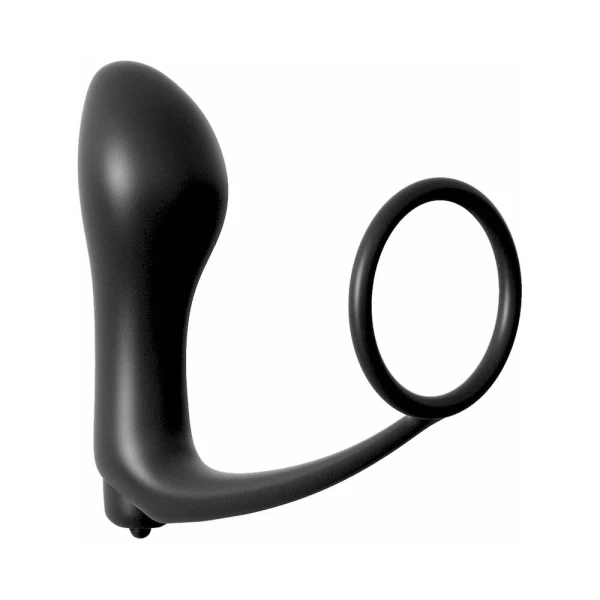 Anal Fantasy Ass Gasm Cockring Vibrating Plug Black