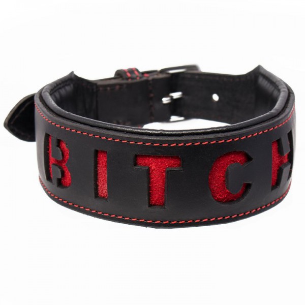 Bondara Yo Bitch Saddle Leather Collar