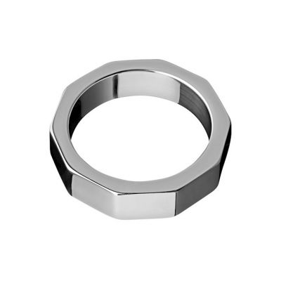 Stainless Steel Hex Nut Cock Ring 175 Inch
