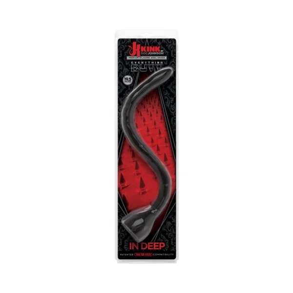 Kink In Deep Silicone Anal Snake 19.5 inches Black — image 6 of 6