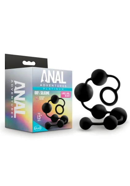 Anal Adventures Platinum - Silicone Large Anal Beads
