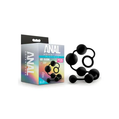 Anal Adventures Platinum Silicone Large Anal Beads