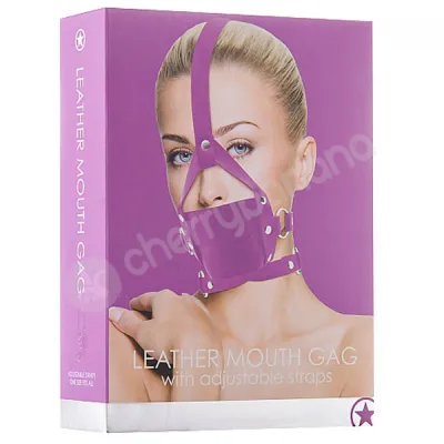 Ouch Purple Leather Mouth Gag