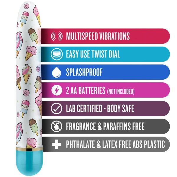 The Collection Sweet Cream Classic Slimline Vibrator by Blush Novelties — image 9 of 10