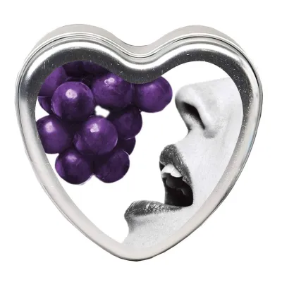 Edible Heart Candle Grape 4 Oz