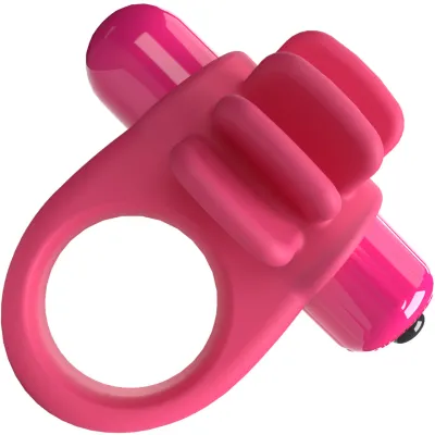 4B Skooch Vibrating Silicone Cock Ring By Screaming O Strawberry
