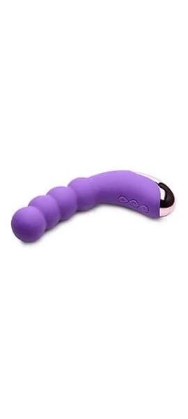 Silicone Beaded Vibrator - Violet