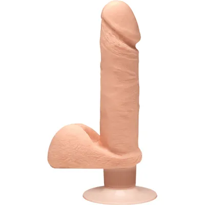 The D Perfect D 8 Inch Extra Thick Vibrating Realistic Dildo