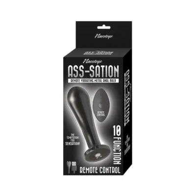 Butt Plugs Nasstoys Ass sation Remote Vibrating Metal Anal Bulb Black