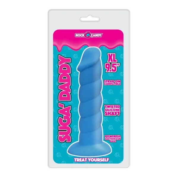 Suga Daddy 9.5" Silicone Suction Cup Dildo By Rock Candy - Pink