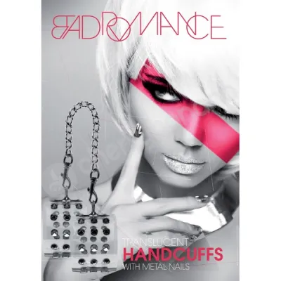 Bad Romance Translucent Handcuffs with Metal Nails