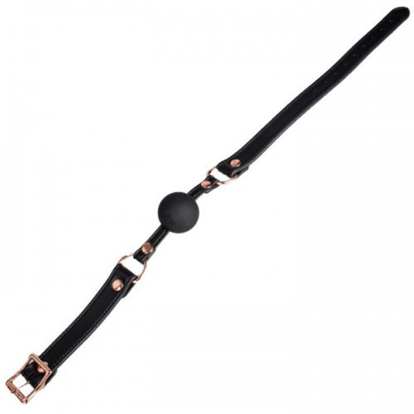 Bondara Bound Black Faux Leather Silicone Ball Gag — image 5 of 5