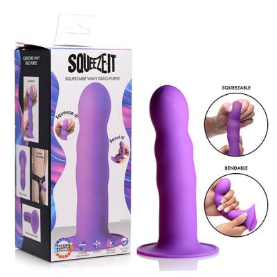 Squeeze It Squeezable Wavy Dildo