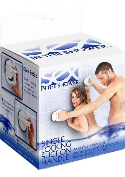 Sex In The Shower Single Locking Suction Handle - White