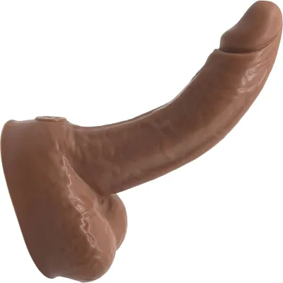 BIG Daddy Dante Large 8 Platinum Silicone Realistic Dildo With Balls By Dee s Big Daddies Caramel