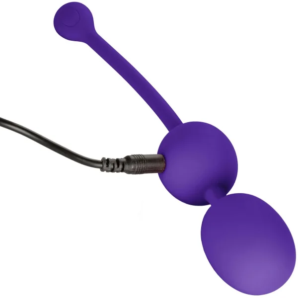 Rechargeable Silicone Vibrating Dual Kegel Balls By CalExotics - Purple — image 4 of 13