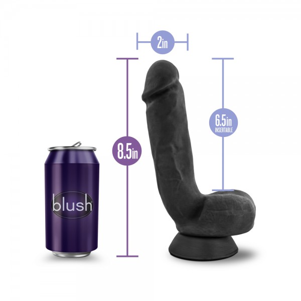 Au Natural - Bold - Pound - 8.5in Dildo - Black
