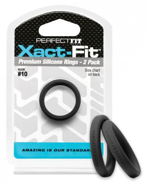Perfect Fit Xact-Fit Silicone Cock Rings, 2-Packs, 14 Possible Sizes