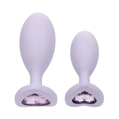 First Time Crystal Booty Duo Silicone Butt Plug Set