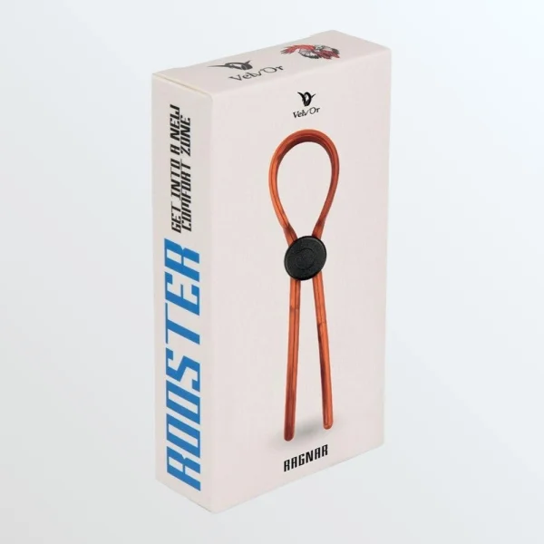 Velv&#39;Or Rooster Ragnar Adjustable Lasso String Cock Ring - Red