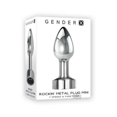 Butt Plugs Gender X Rockin Metal Plug Mini Rechargeable Vibrating Anal Plug Aluminum Silver