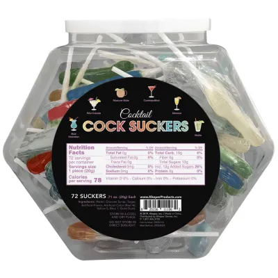 Cocktail Cock Suckers Fish Bowl 72 Suckers