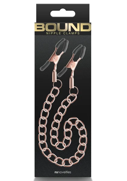 Bound Adjustable DC2 Nipple Clamps by NS Novelties - Rose Gold