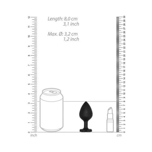 Ouch! Large Lucky Diamond Butt Plug - Black — image 9 of 9