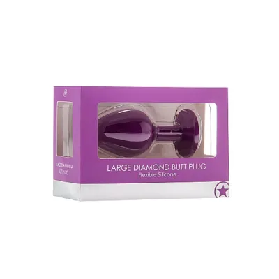 Shots Ouch Large Diamond Butt Plug Purple