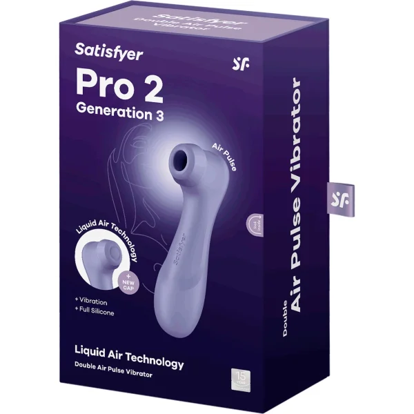 Satisfyer Pro 2 Generation 3 Pressure Wave Rechargeable Waterproof Stimulator - Lilac