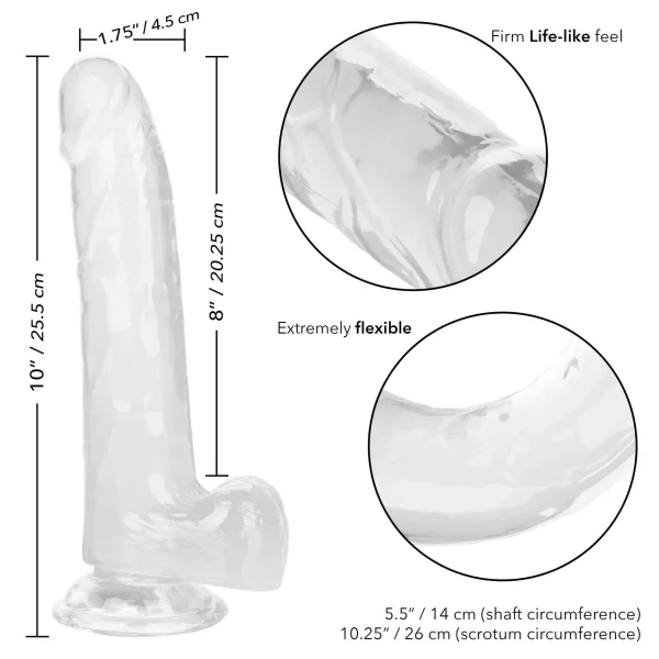 Size Queen 8 inch-20.25 Cm - Clear
