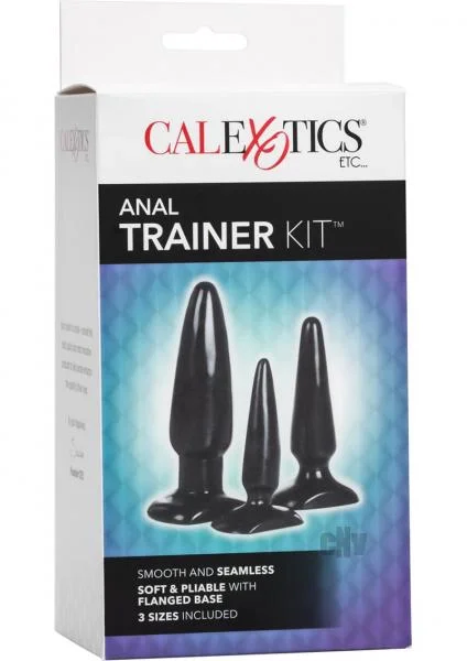 Anal Trainer Kit 3 Butt Plugs Black