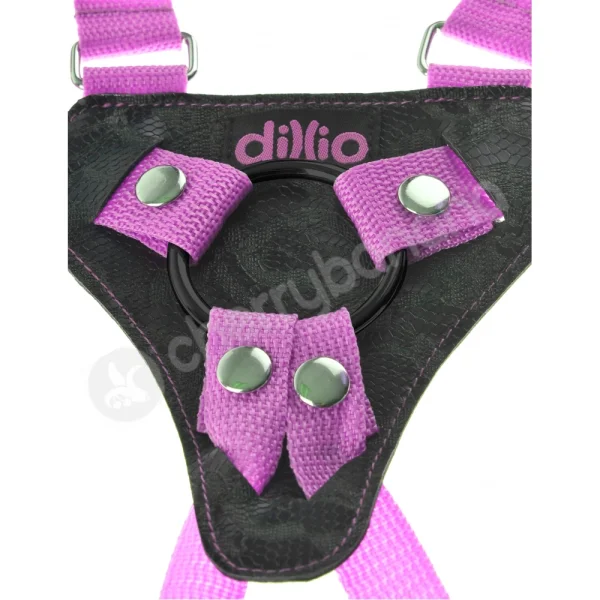 Dillio 7'' Pink Strap-on Suspender Harness Set