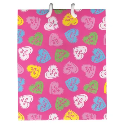 Fuck Me Spank Me Lick Me Conversational Hearts Gift Bag