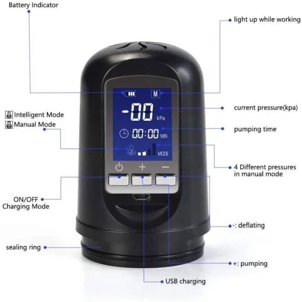 Luxury USB LCD Auto Penis Pump