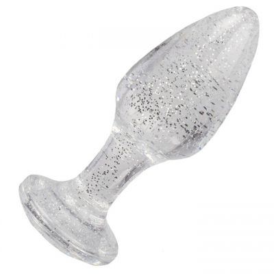 Bondara Sweet Cheeks Silver Glitter Butt Plug 4 Inch