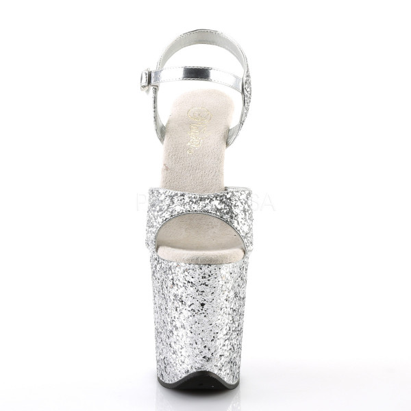 8 inches Heel, 4 inches PF Glitter Ankle Strap Sandal — image 14 of 25