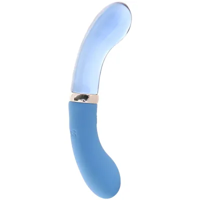 Prisms Bleu Dual Ended Silicone and Glass G Vibe