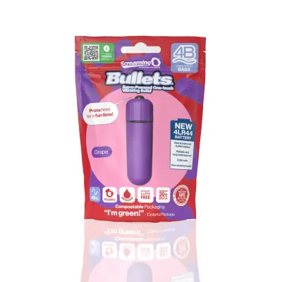 Screaming O 4b Bullet Super Powered One Touch Vibrating Bullet Grape