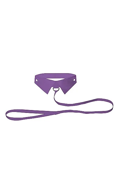 Classic Collar With Leash - Purple