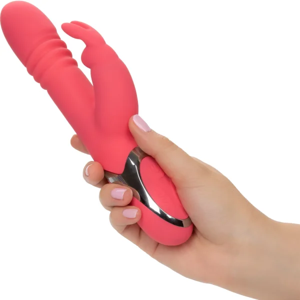 Enchanted Exciter Silicone Rechargeable Thrusting Rotating Dual Stimulation Vibrator by CalExotics