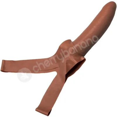 The Original Accommodator Brown Latex Oral Penetration Wearable Dong