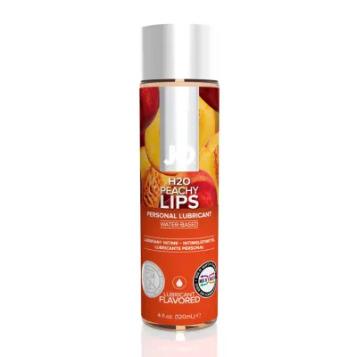 JO Peachy Lips Water based Flavoured Lubricant 4 Oz 120ml