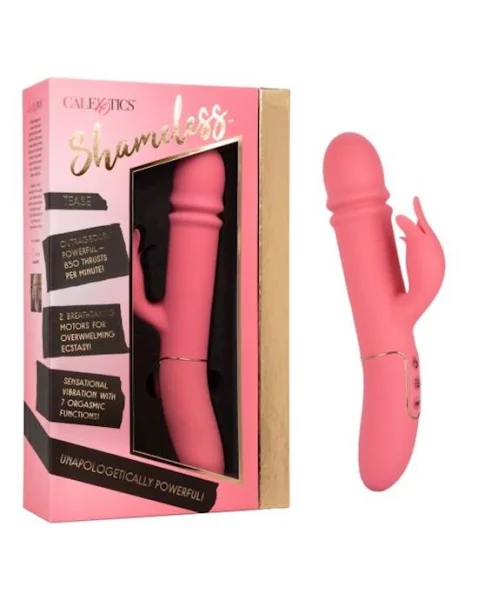 Shameless Tease Rabbit Vibrator - Pink - 10 Inch