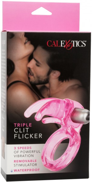 Triple Flicker Vibrating Cock Ring
