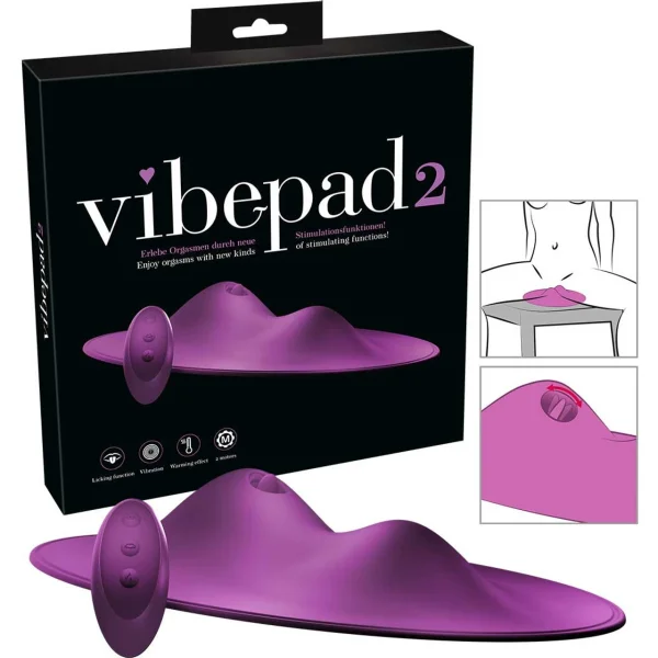 VibePad 2 Silicone Rechargeable Waterproof Grinding Vibro-Tongue Vibrator With Remote